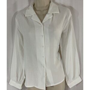 NWT Jielur Medium Women’s White Button up Dress Shirt